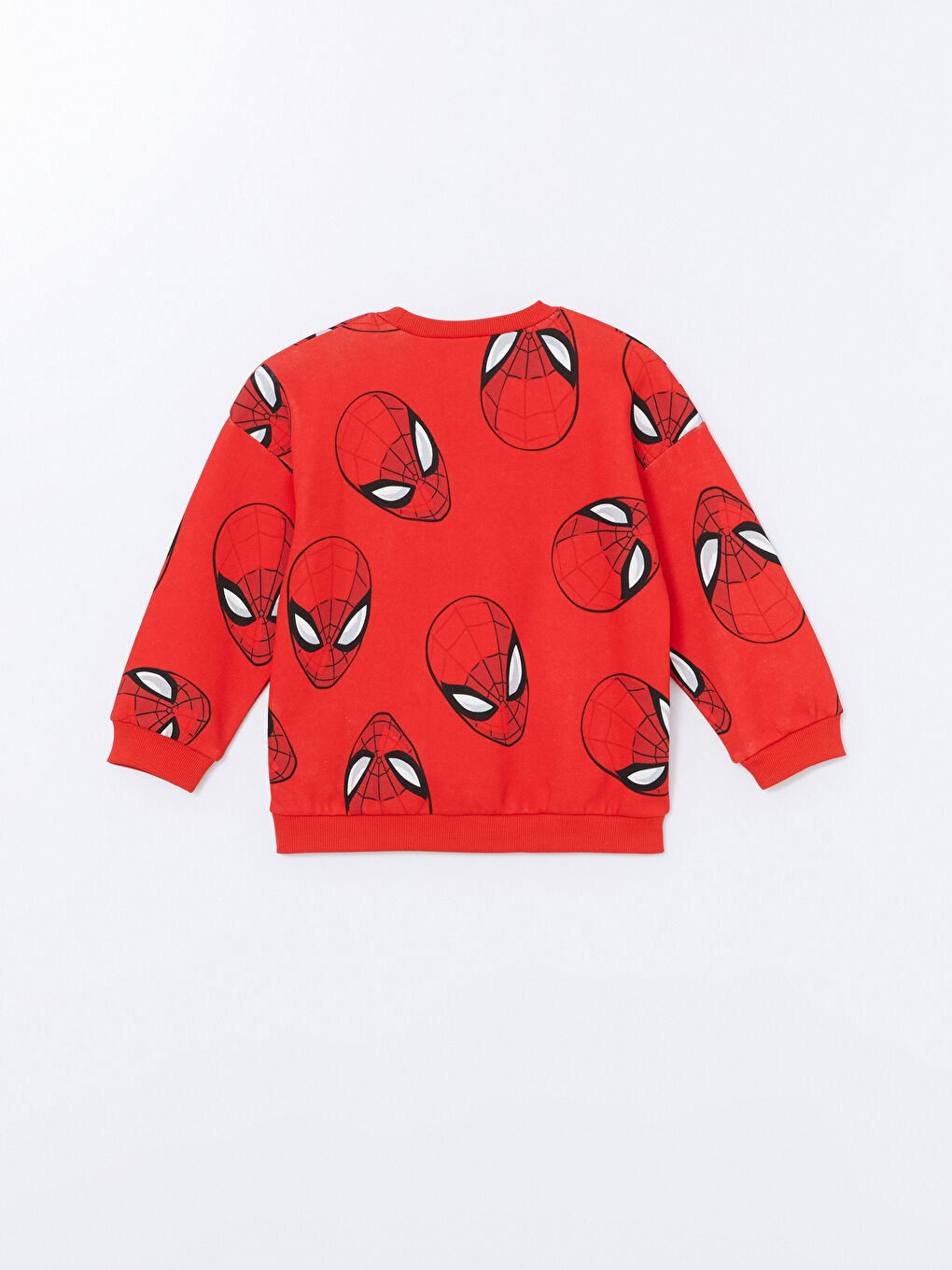 LCW Kids Canlı Kırmızı Baskılı Bisiklet Yaka Spiderman Baskılı Erkek Çocuk Sweatshirt - 2