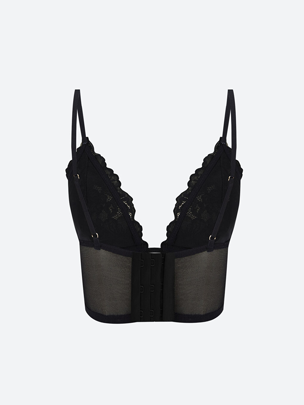 LCW DREAM Yeni Siyah Balensiz Dolgusuz Dantelli Bralet - 1