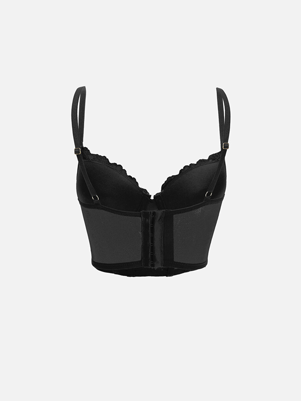 LCW DREAM Yeni Siyah Balenli Dolgusuz Dantelli Bralet - 1