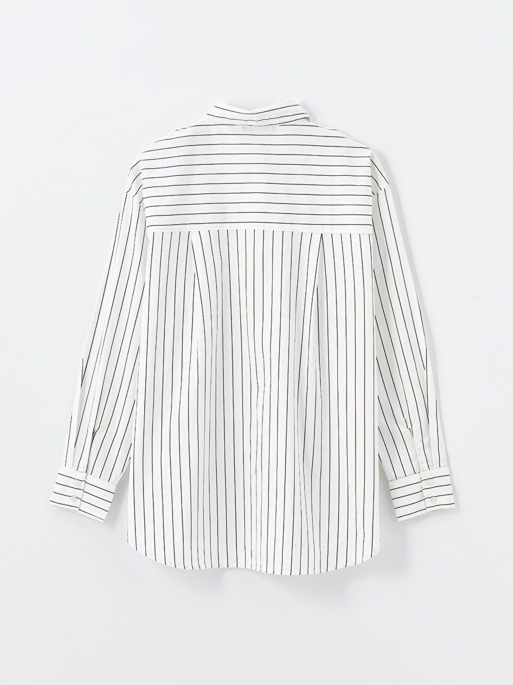 LCW Vision Çizgili Oversize Poplin Kadın Gömlek -W4BP98Z8-LEG