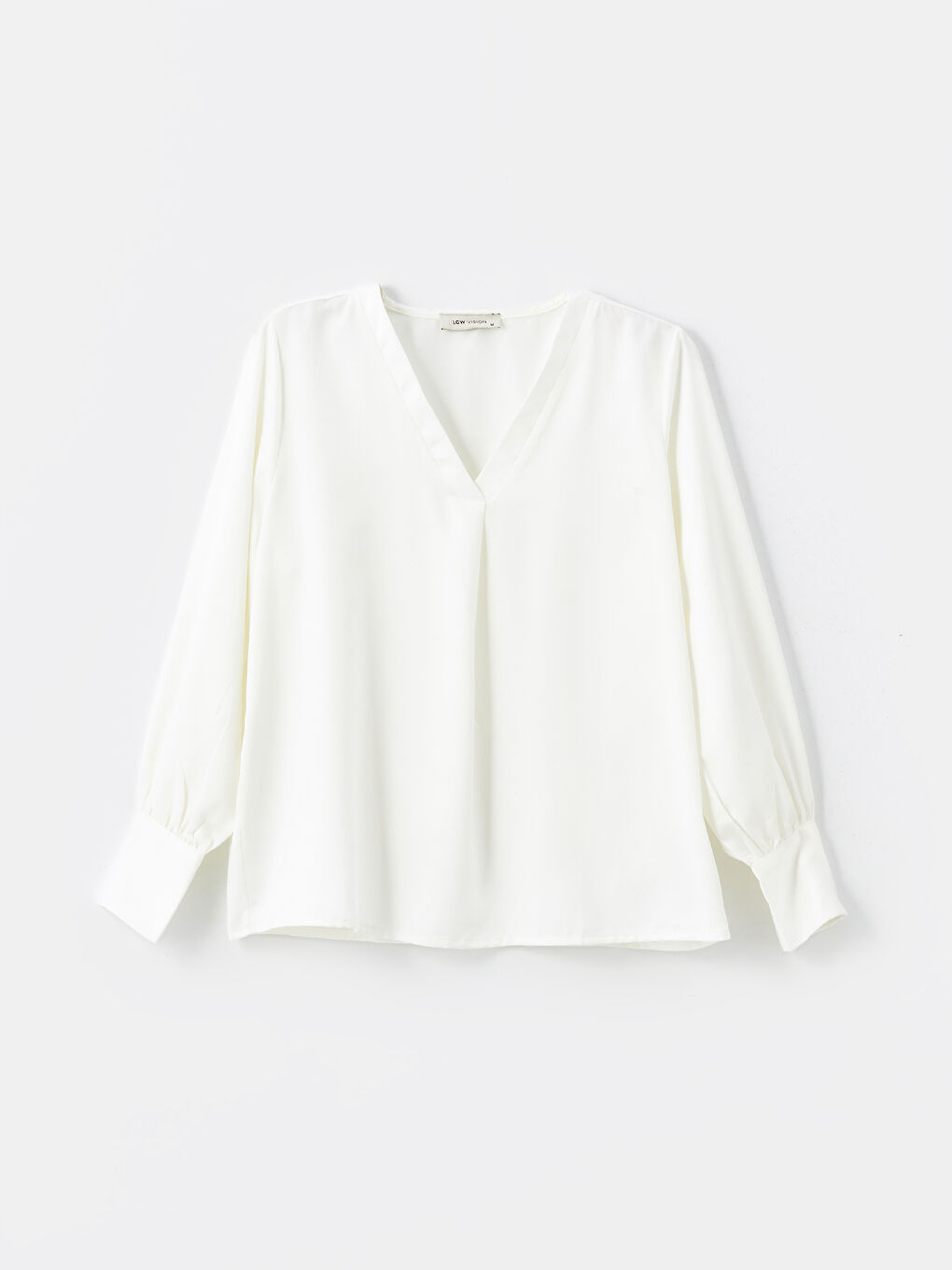 LCW Vision V-Ausschnitt Satin Bluse für Damen -W4BQ01Z8-R9J