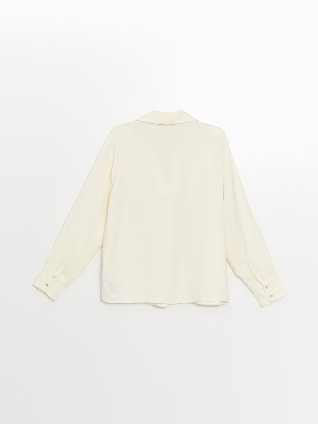 LCW Vision Collared Neck Textured Oversize Women's Blouse -W4BQ02Z8-R9J