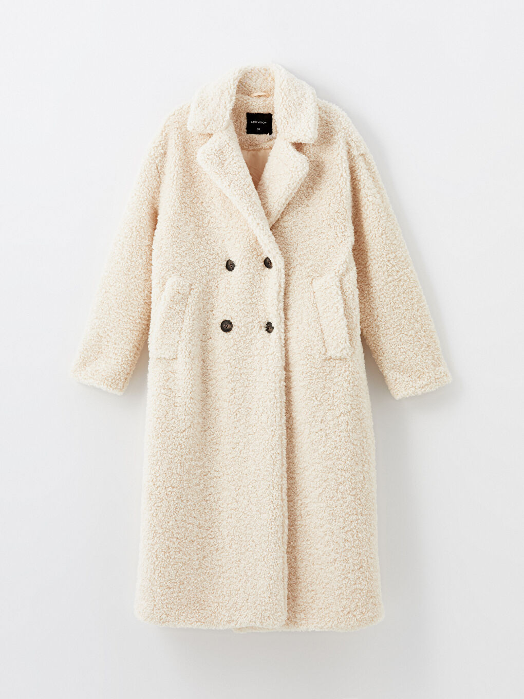LC Waikiki Collared Neck Plain Long Sleeve Women's Overcoat -W4BQ36Z8-V9H