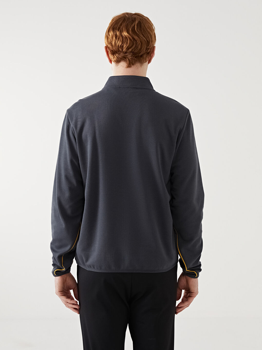 XSIDE ACTIVE Gri Standart Kalıp Dik Yaka Erkek Sweatshirt - 3