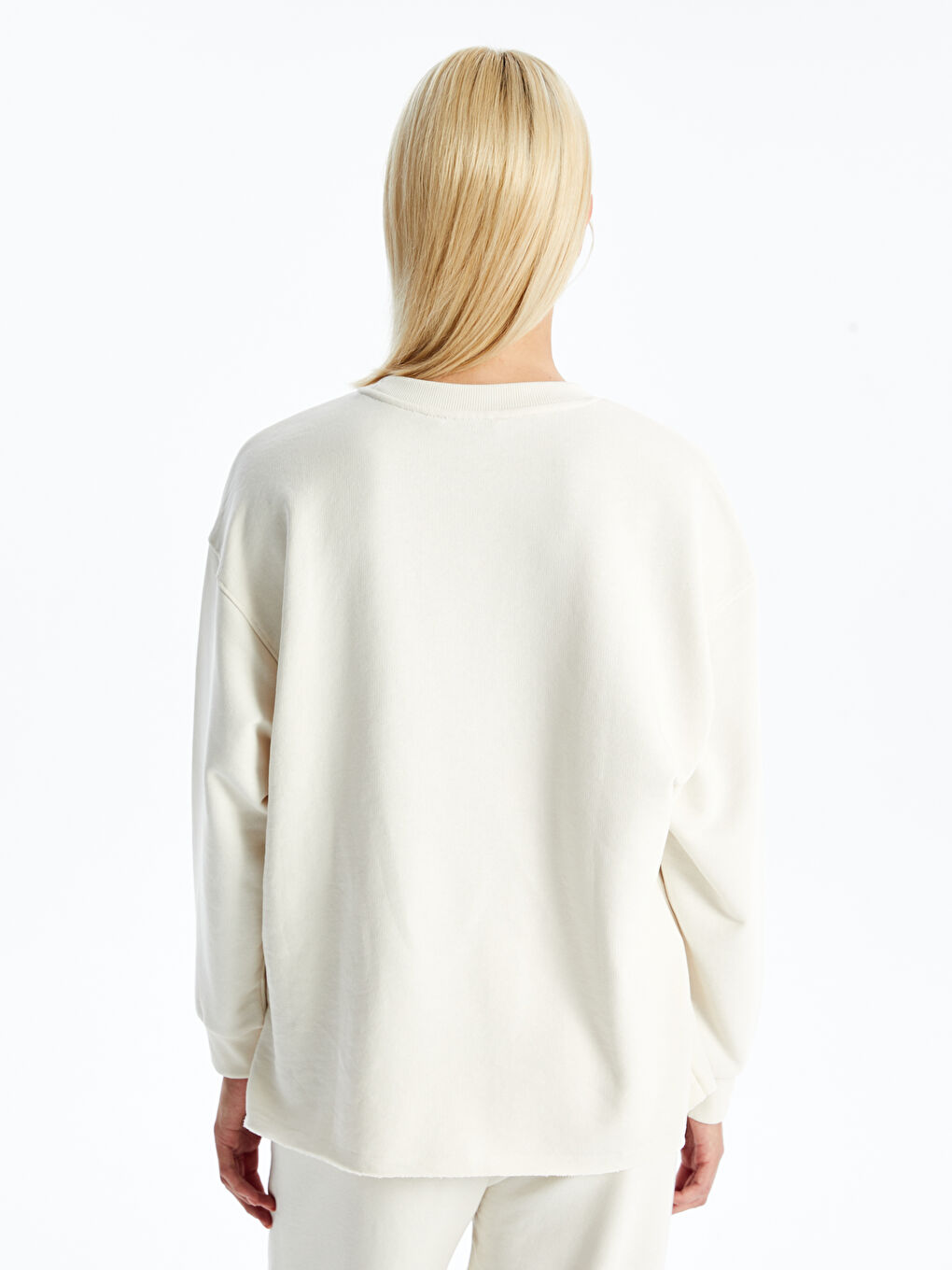 LCW Vision Crew Neck Oversize Women's Sweatshirt -W4BQ53Z8-FR4