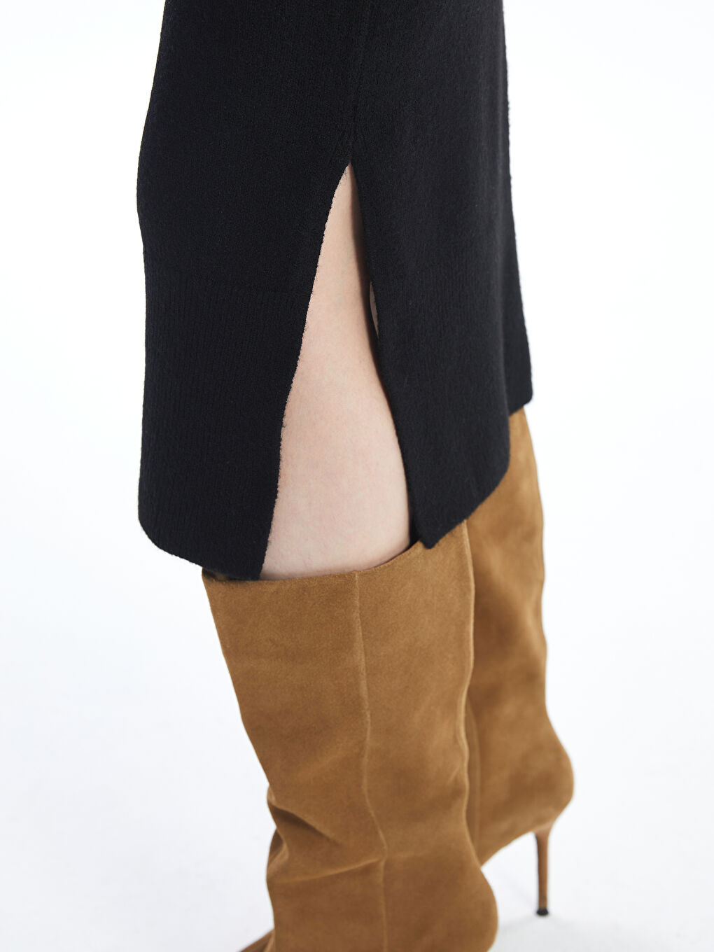 LCW Vision Women's Elasticated Waist Plain Knitwear Skirt -W4BQ61Z8-CVL
