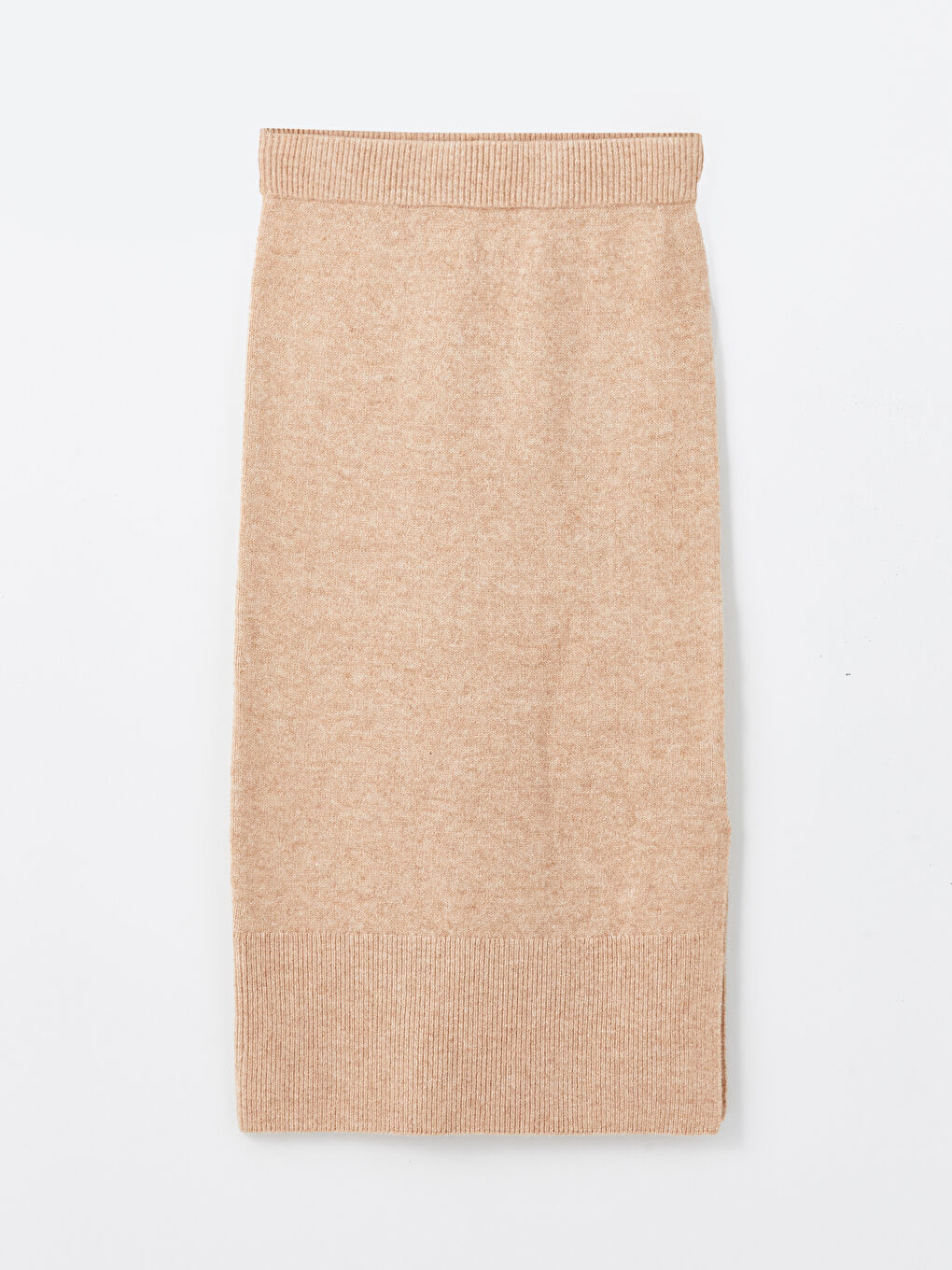 LCW Vision Women's Elasticated Waist Plain Knitwear Skirt -W4BQ61Z8-GCU