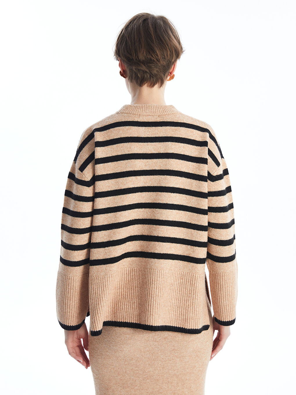 LCW Vision Crew Neck Oversize Women's Knitwear Sweater -W4BQ62Z8-LKM