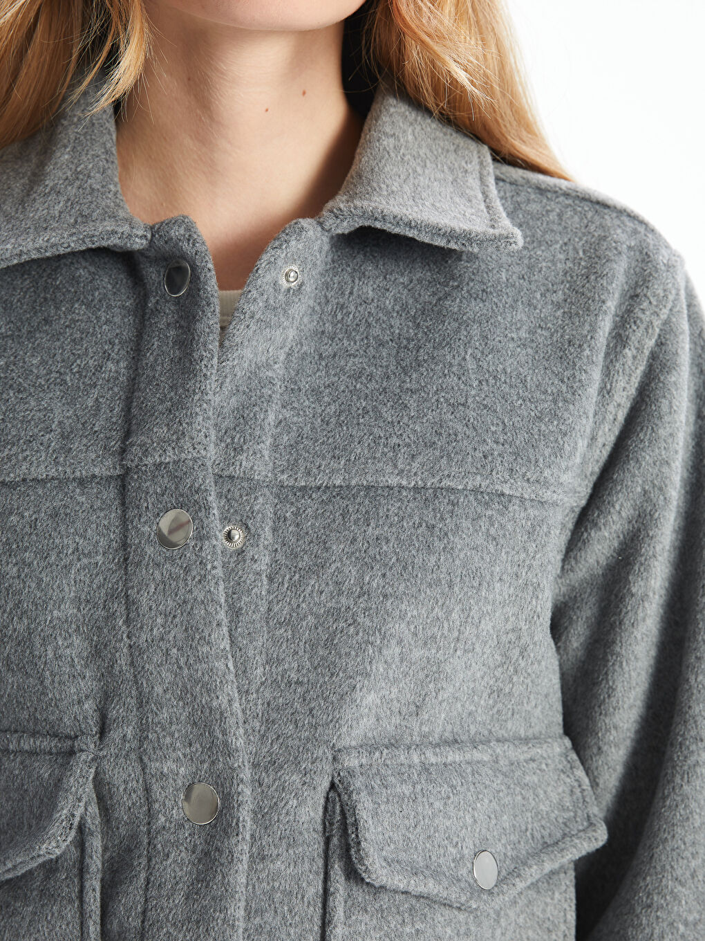 LCW Vision Shirt Collar Women's Cachet Jacket -W4BQ63Z8-JMD