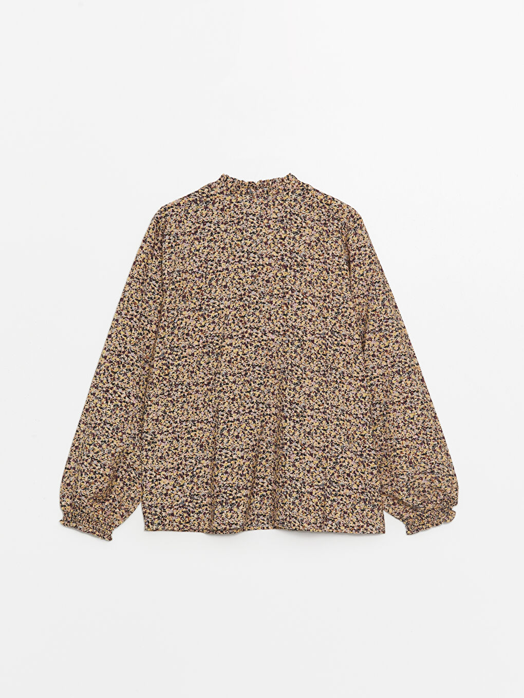 Tie Neck Patterned Women's Blouse-5