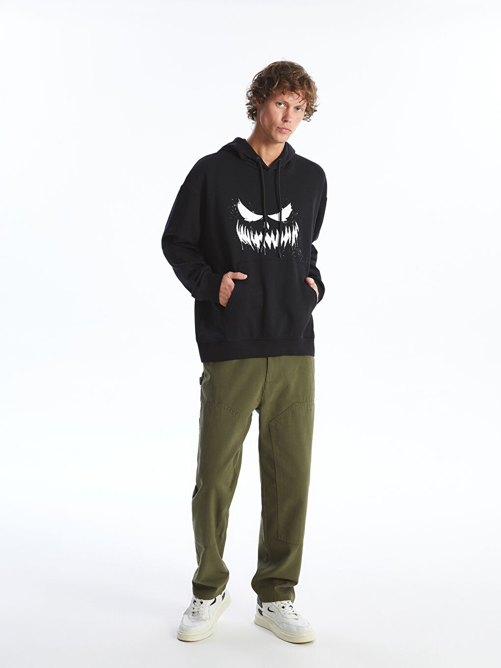 XSIDE H12 Langarm Bedrucktes Dickes Kapuzensweatshirt für Herren -W4BQ75Z8-CVL