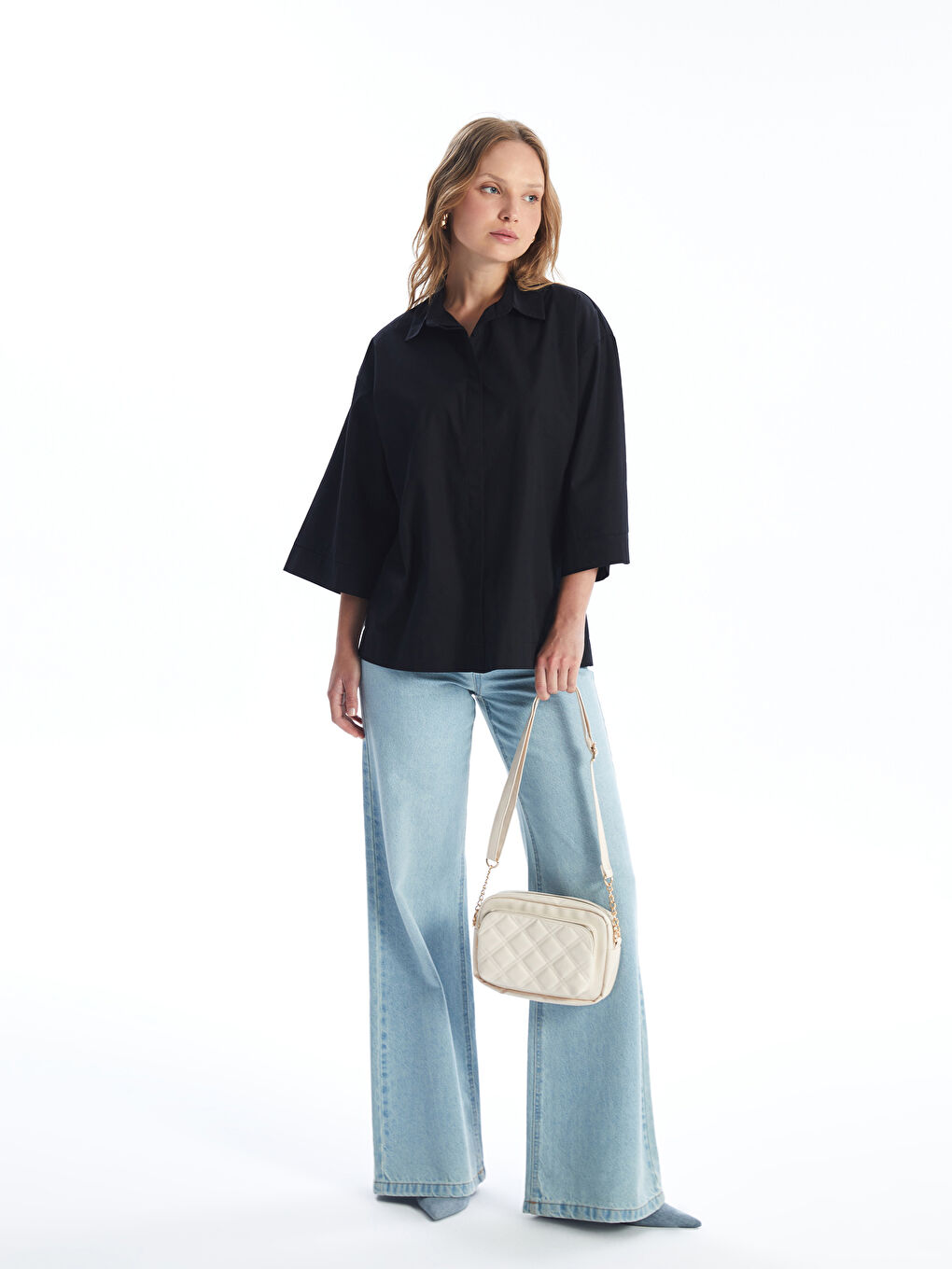 Quilted Patterned Faux Leather Women's Shoulder Bag-1