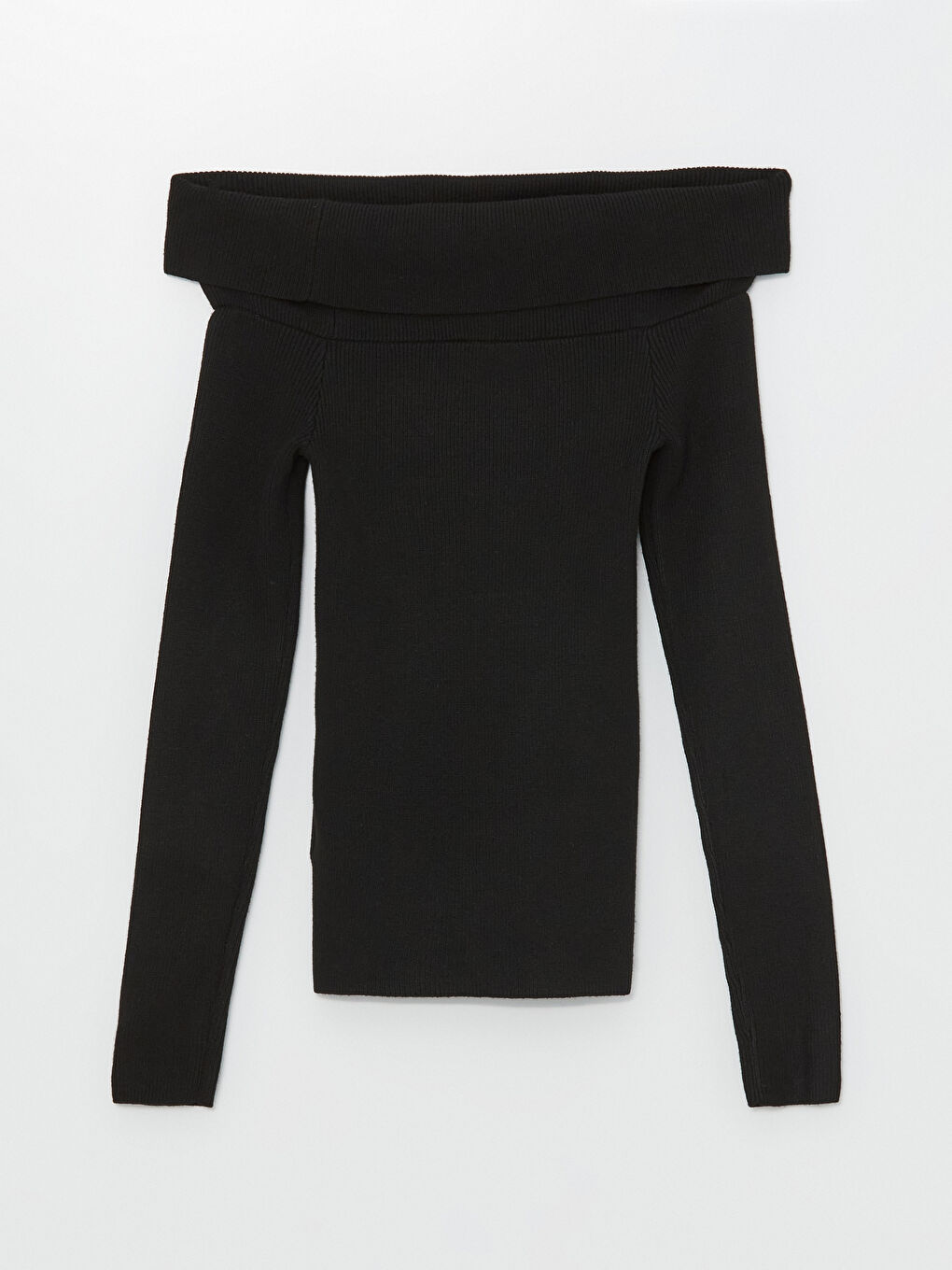 Slash Neck Textured Women's Knitwear Sweater -W4BR41Z8-CVL