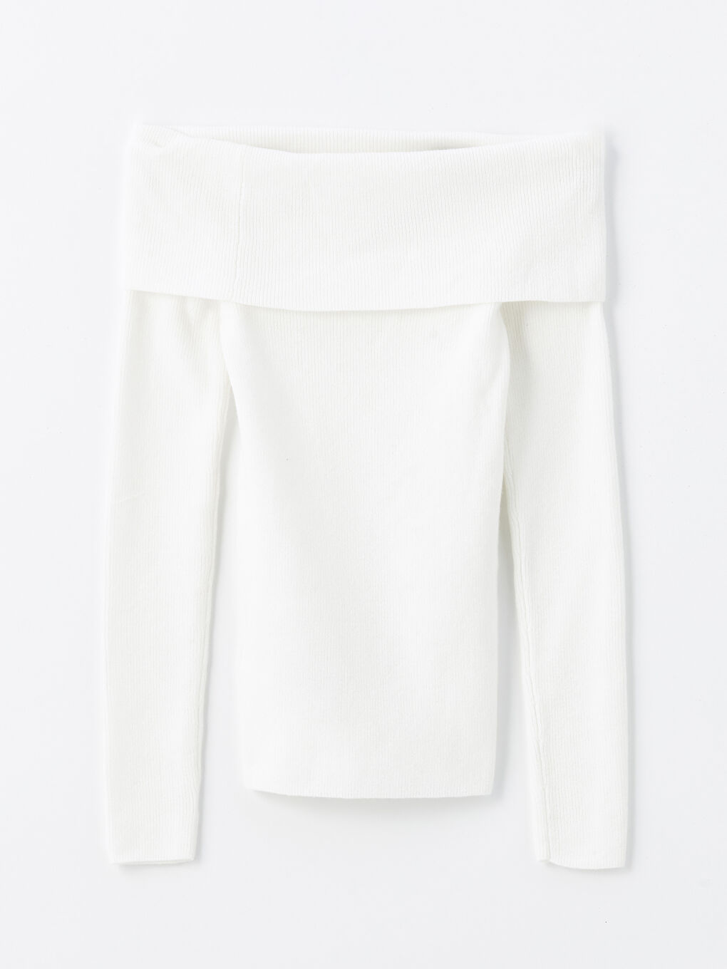 LCW Vision Slash Neck Textured Women's Knitwear Sweater -W4BR41Z8-FDU