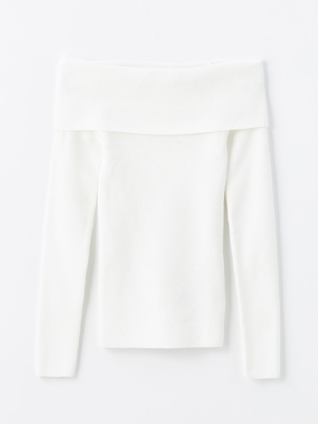 LCW Vision Slash Neck Textured Women's Knitwear Sweater -W4BR41Z8-FDU