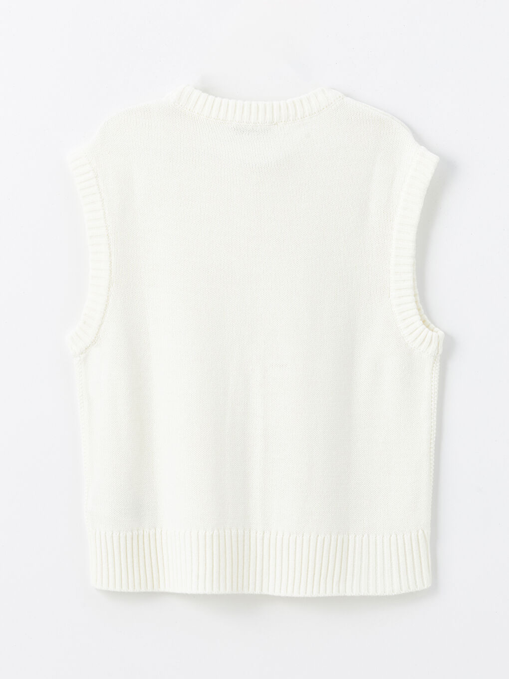 Žena EKRU Prsluk od pletiva-5