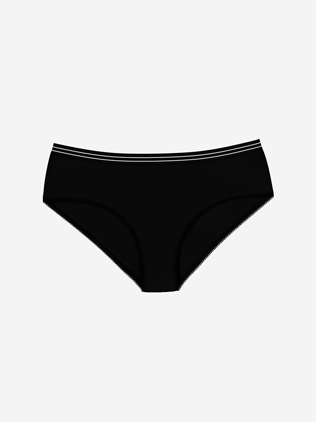 Siyah Çizgili Hipster Külot