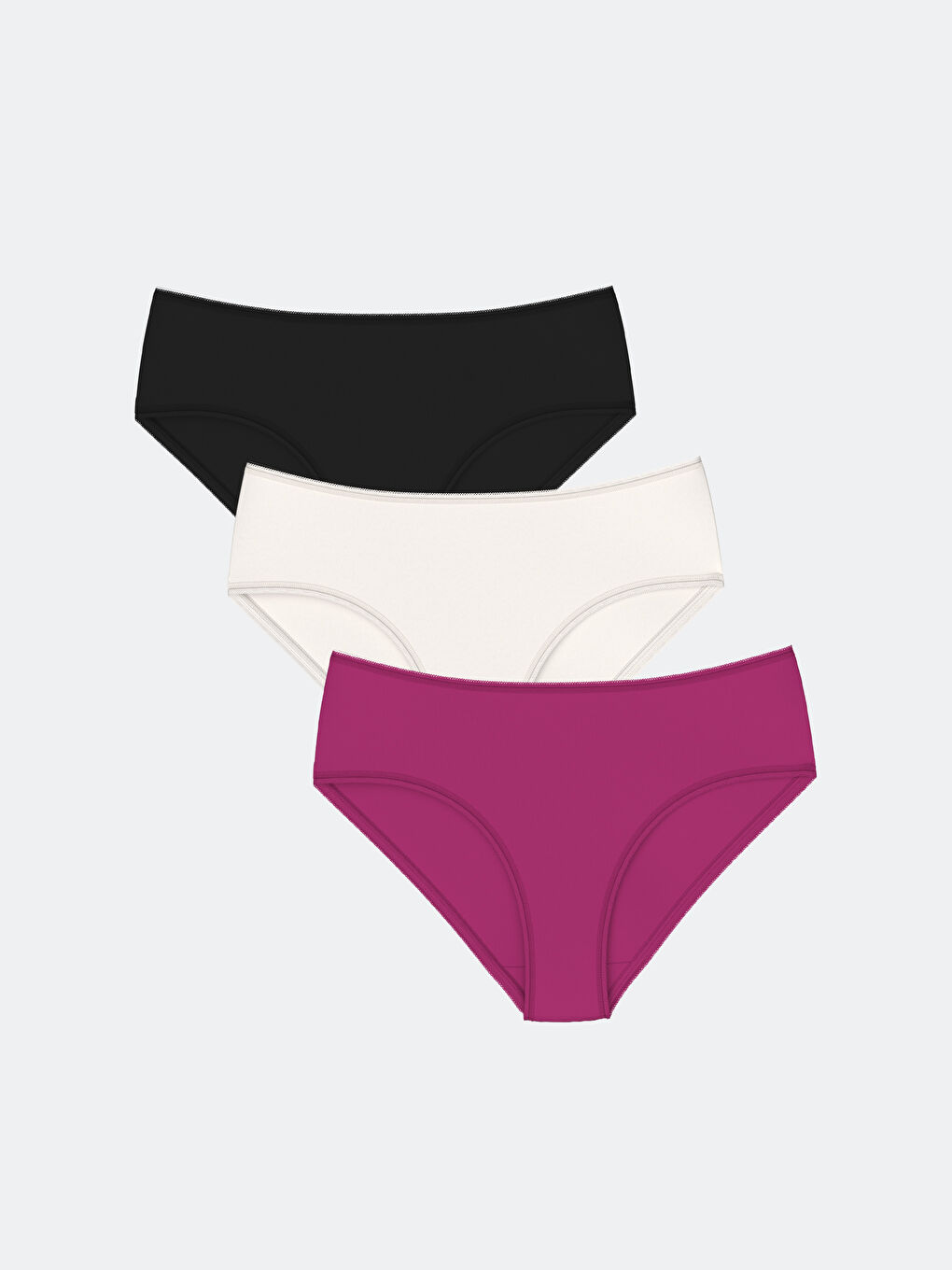 Plain Hipster Knickers 3-Pack