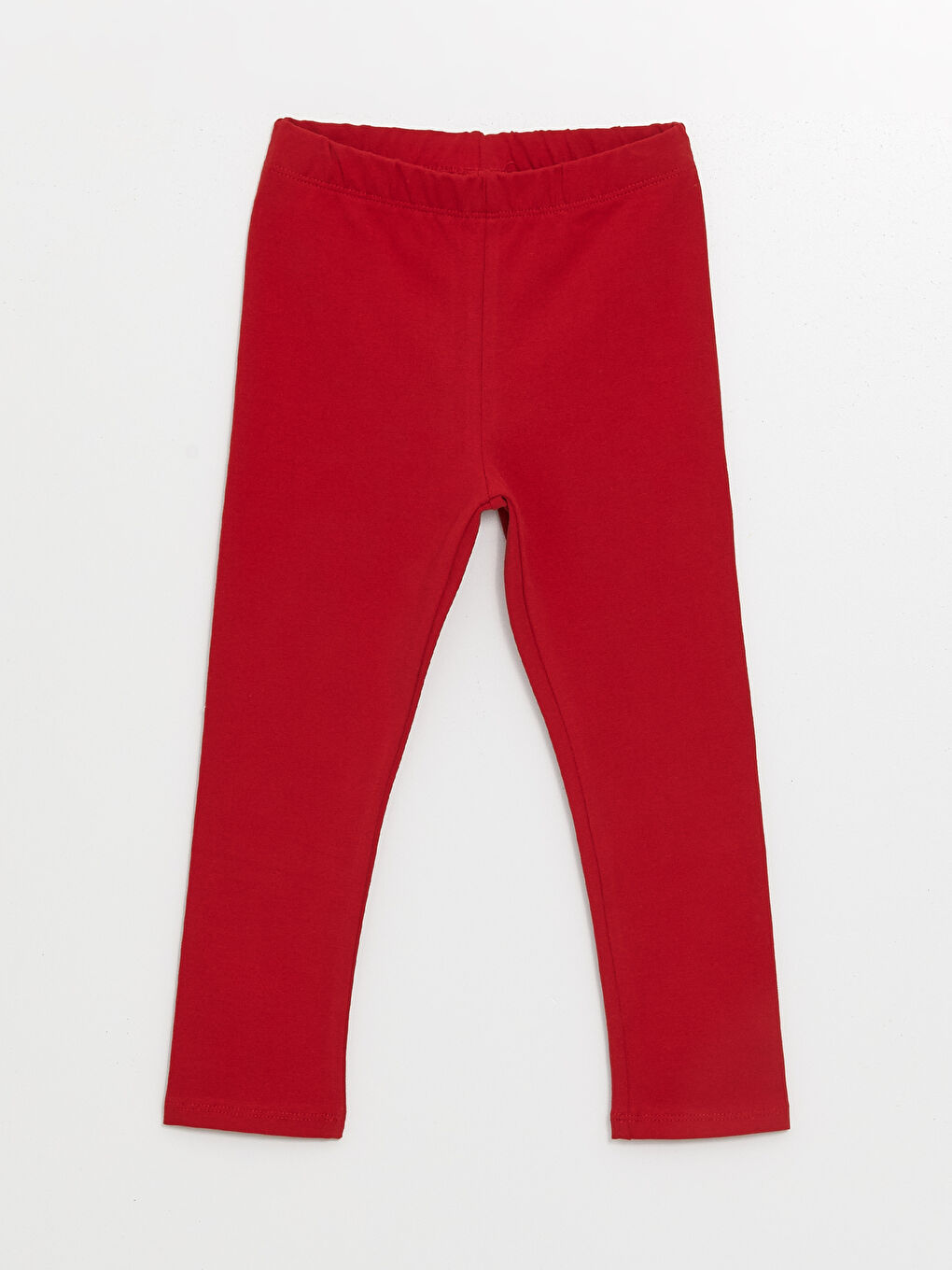 Kırmızı Beli Lastikli Kız Çocuk Basic Tayt