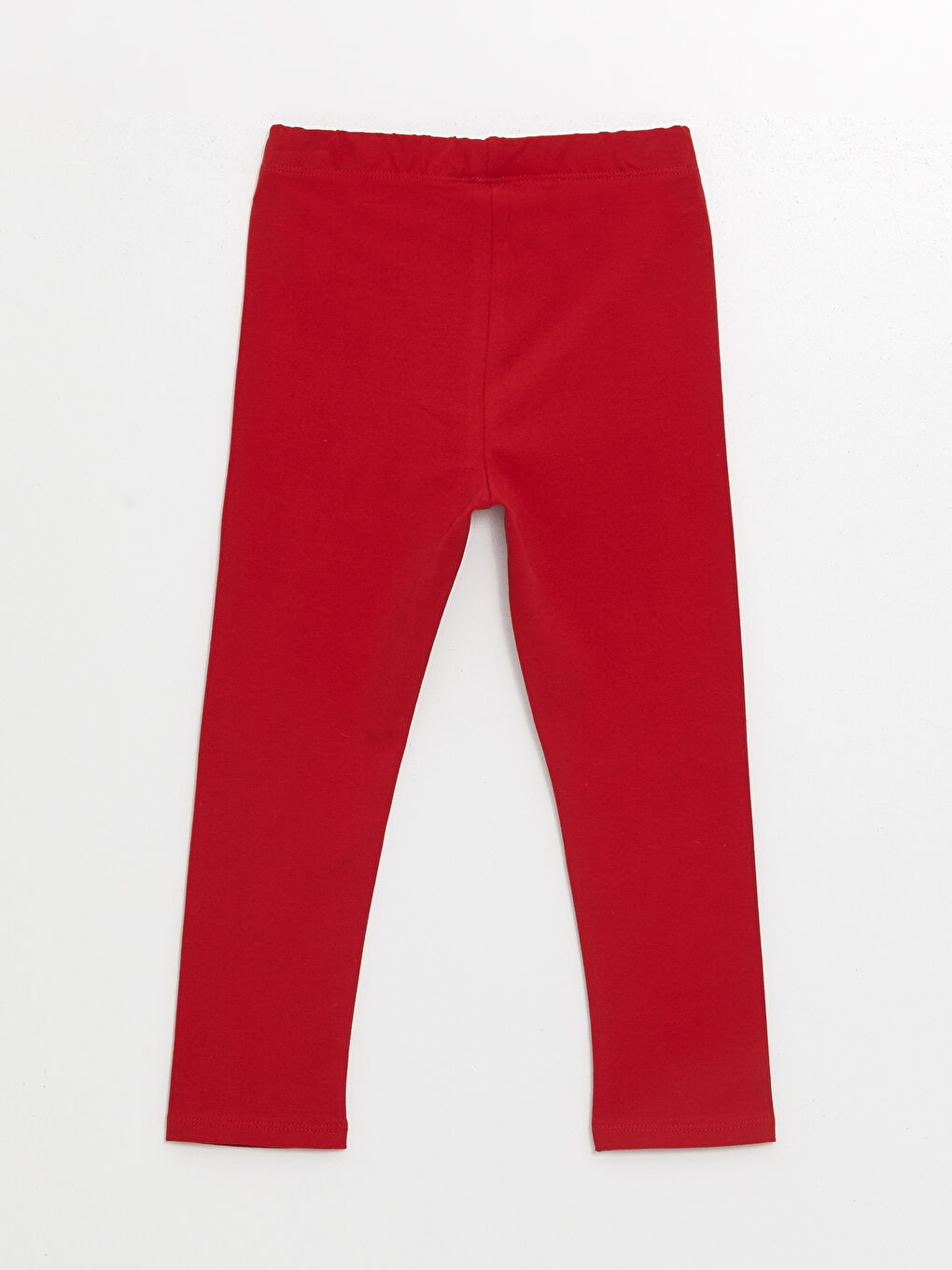 Kırmızı Beli Lastikli Kız Çocuk Basic Tayt-1