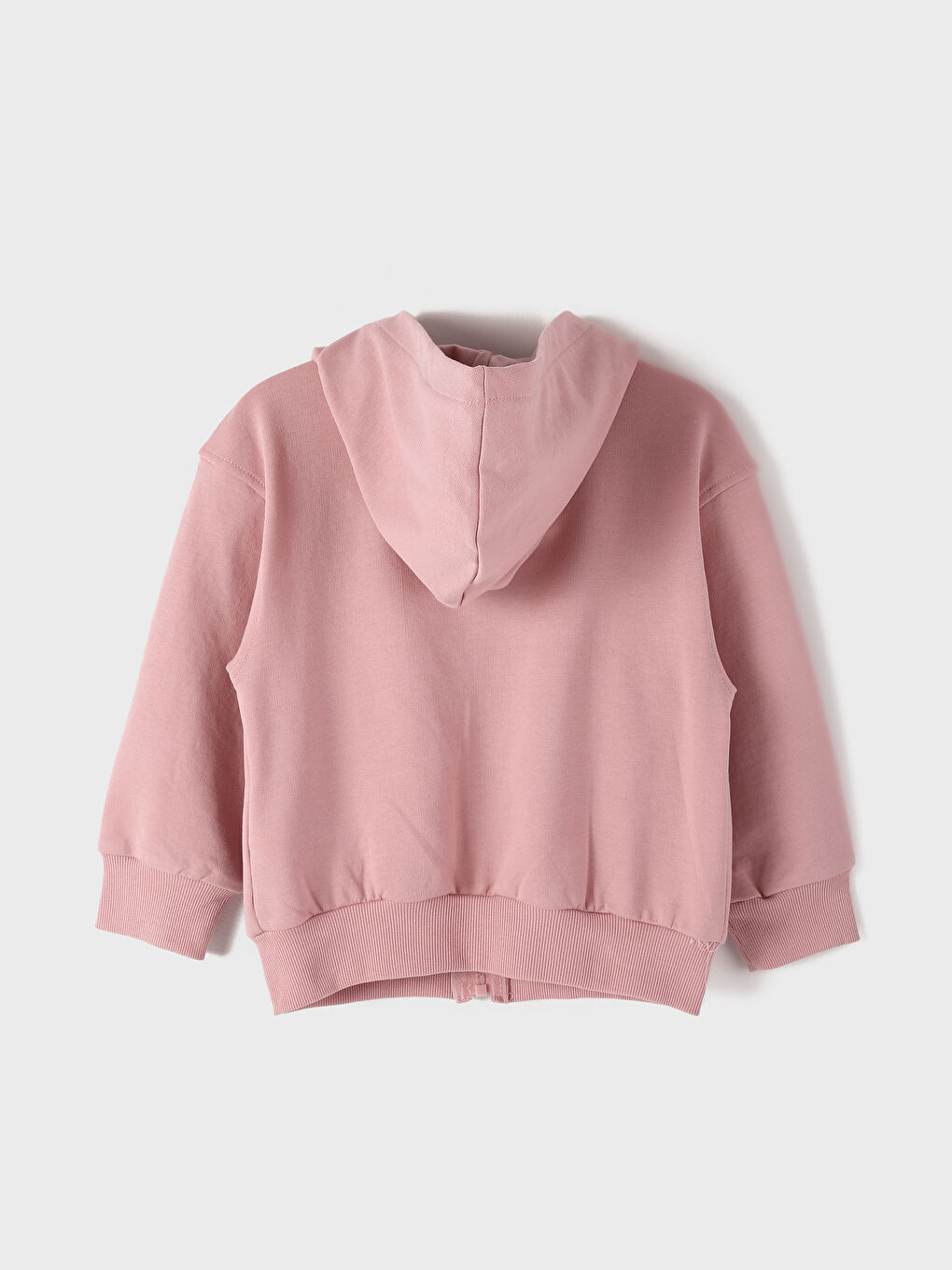 Hooded Girls' Thick Zip-Up Sweatshirt-1