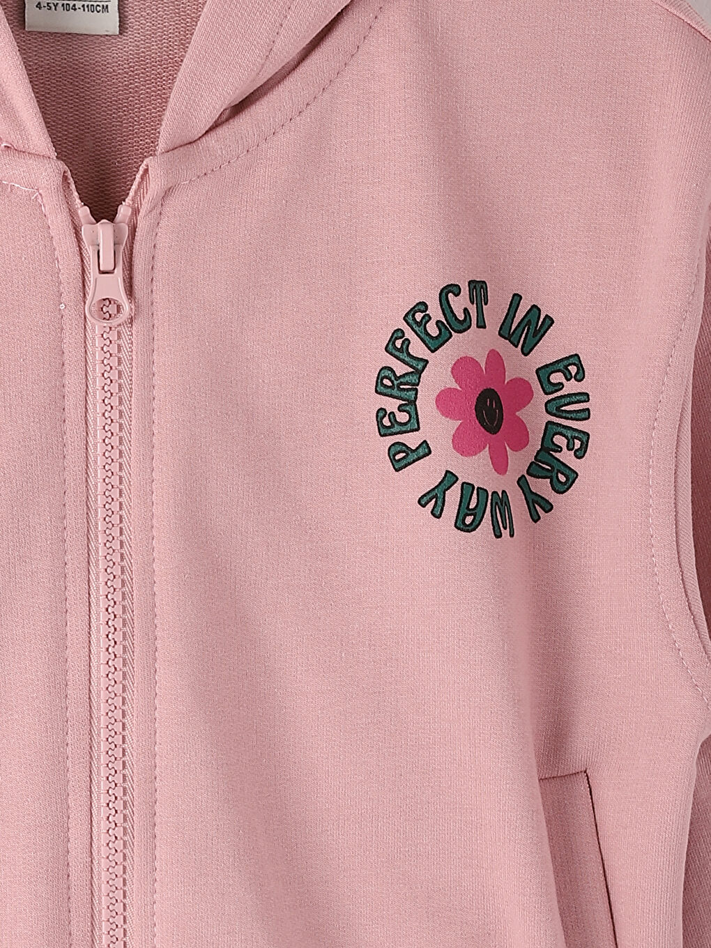 Hooded Girls' Thick Zip-Up Sweatshirt-2