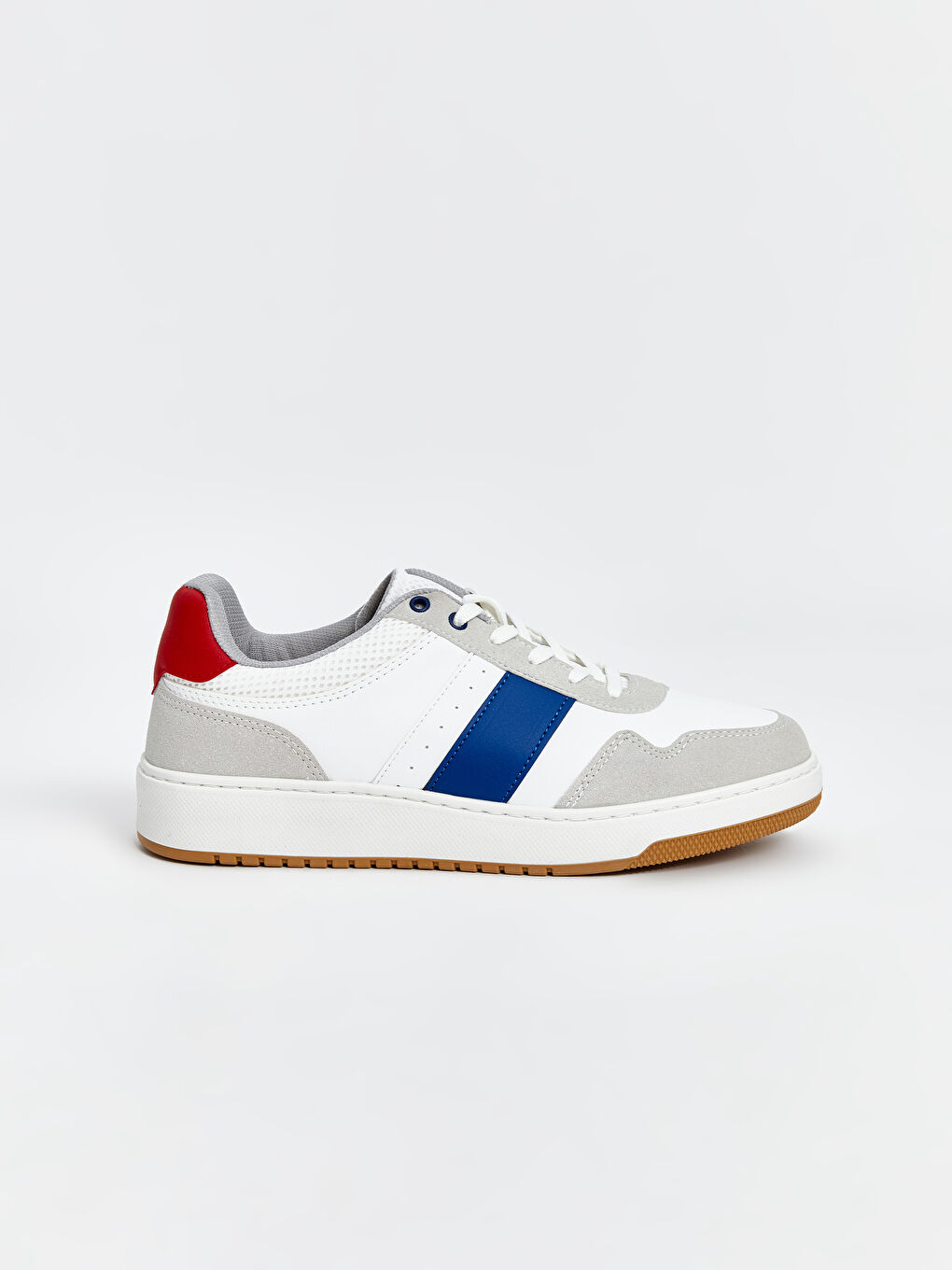 Beyaz Bağcıklı Erkek Spor Ayakkabı-1