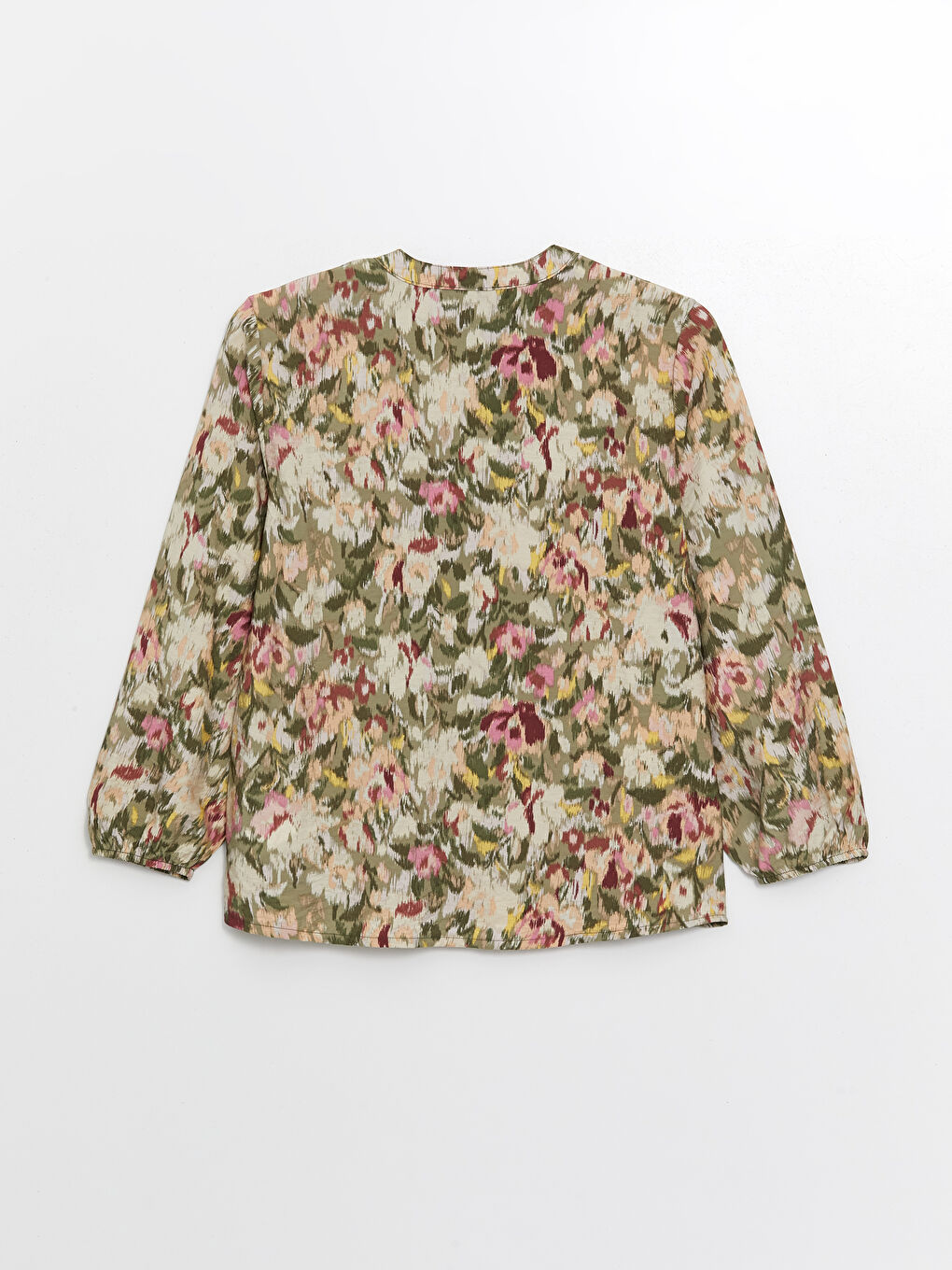 Tie Neck Floral Women's Blouse-6