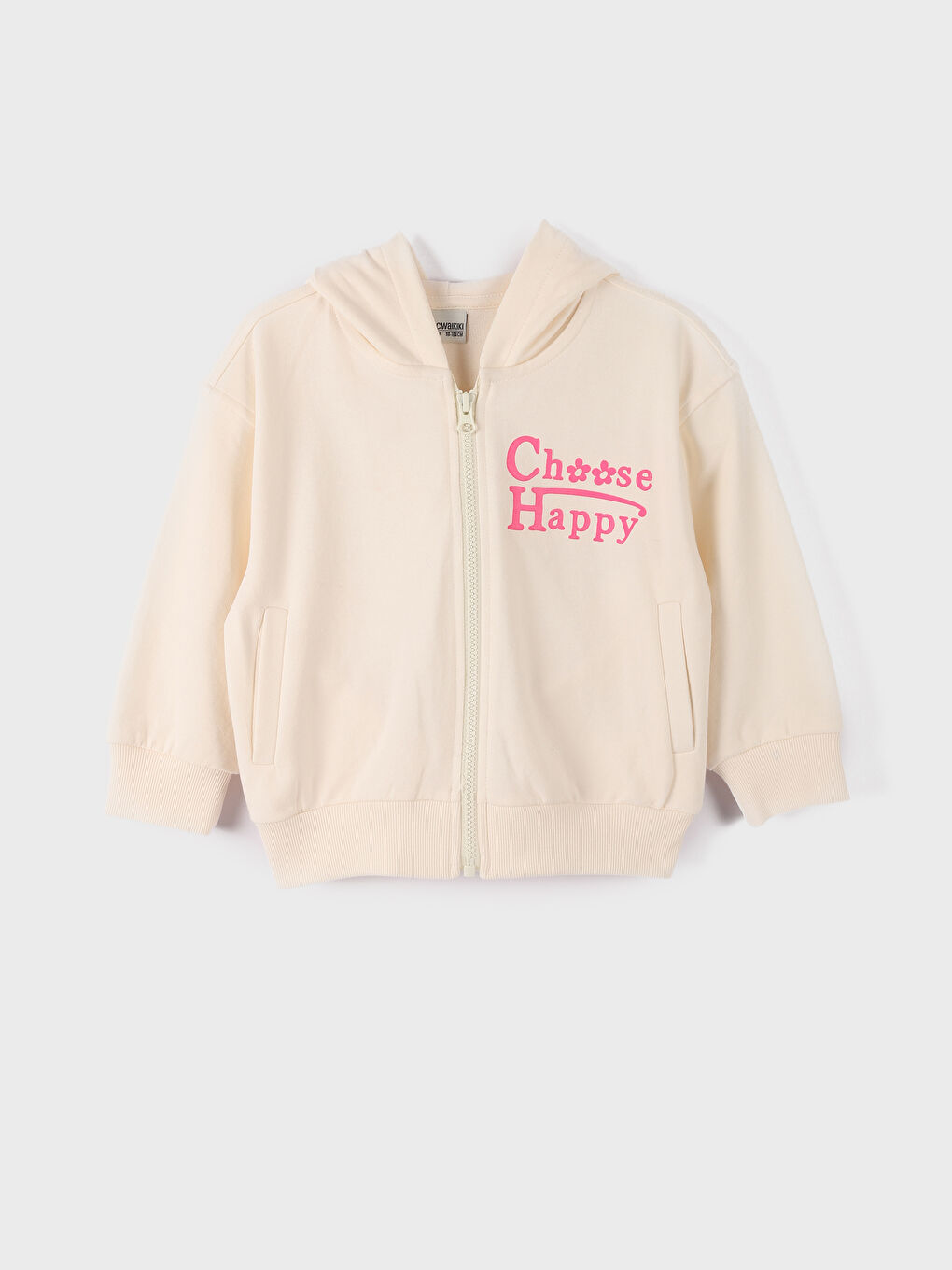 Hooded Girls' Zippered Sweatshirt -W4BT12Z4-FDV