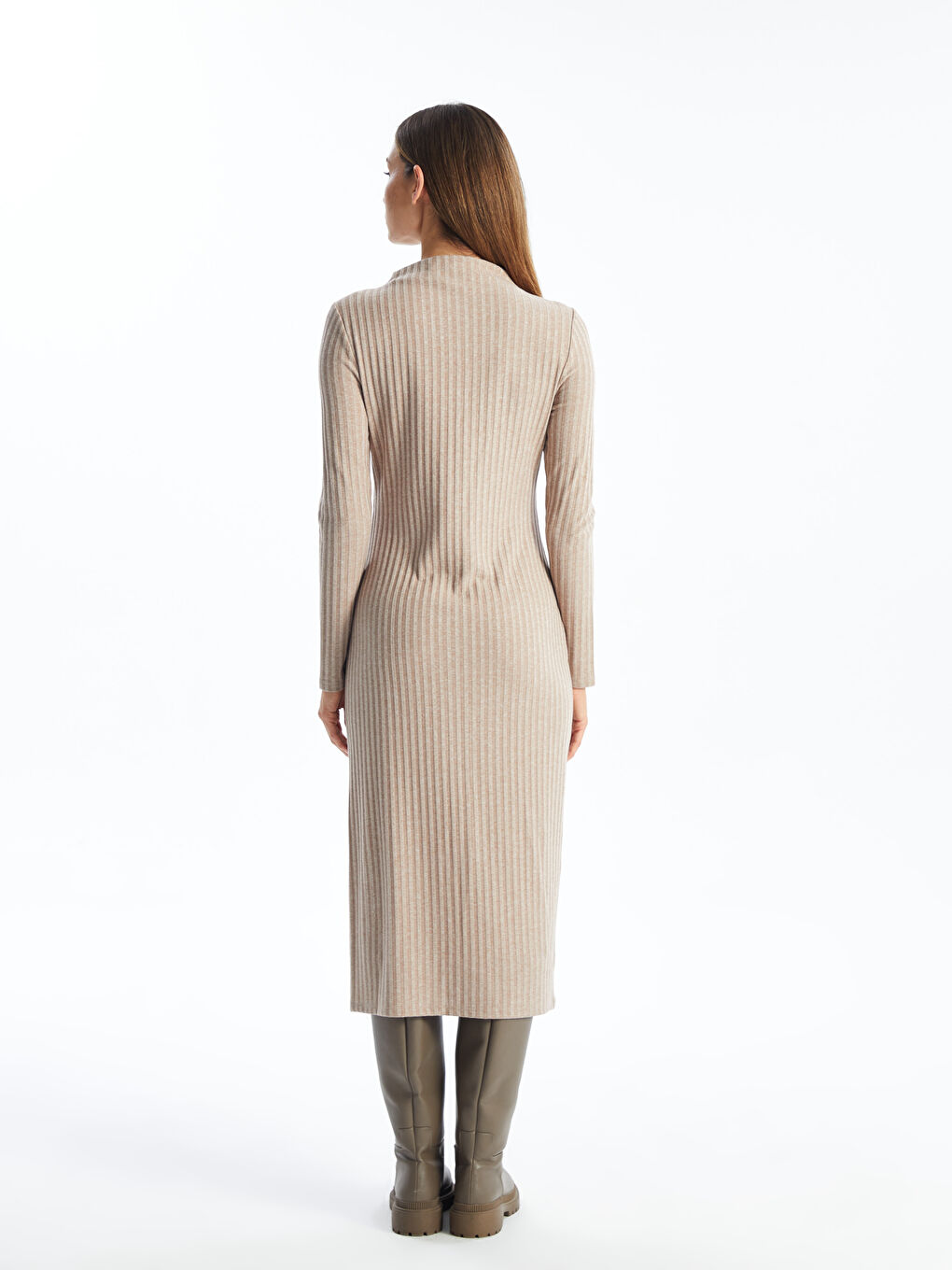LCW Vision Funnel Neck Women's Bodycon Dress -W4BT31Z8-L9Y