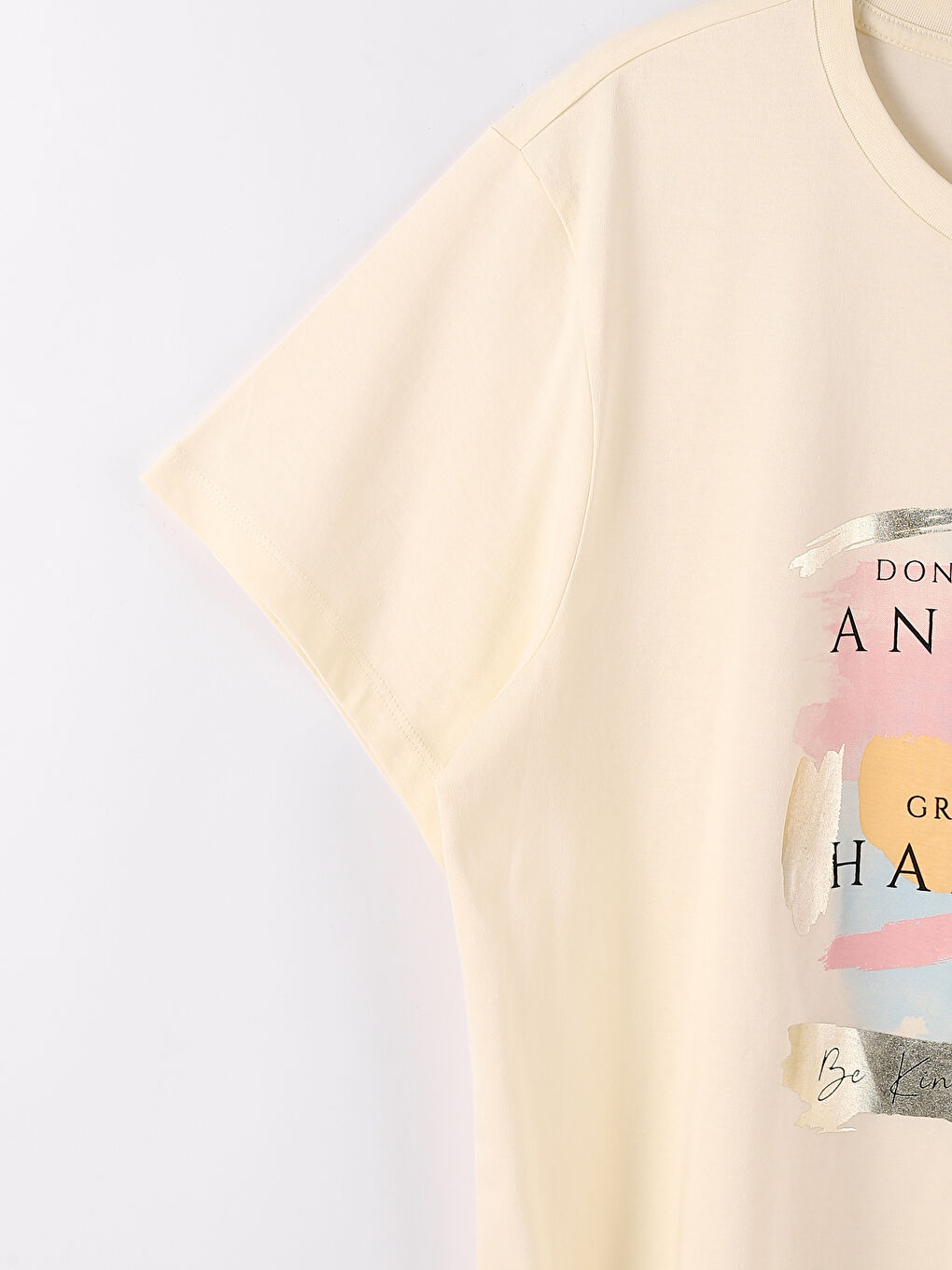 Crew Neck Printed Women's T-Shirt-1