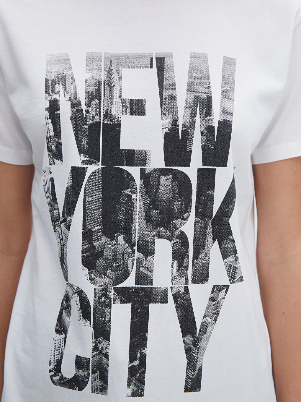 Crew Neck Printed Short Sleeve Women's T-Shirt-2