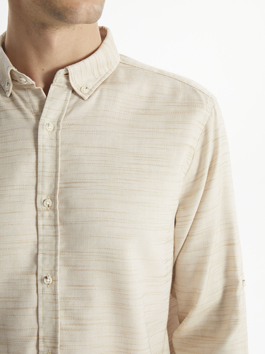 Slim Fit Long Sleeve Men's Shirt-2