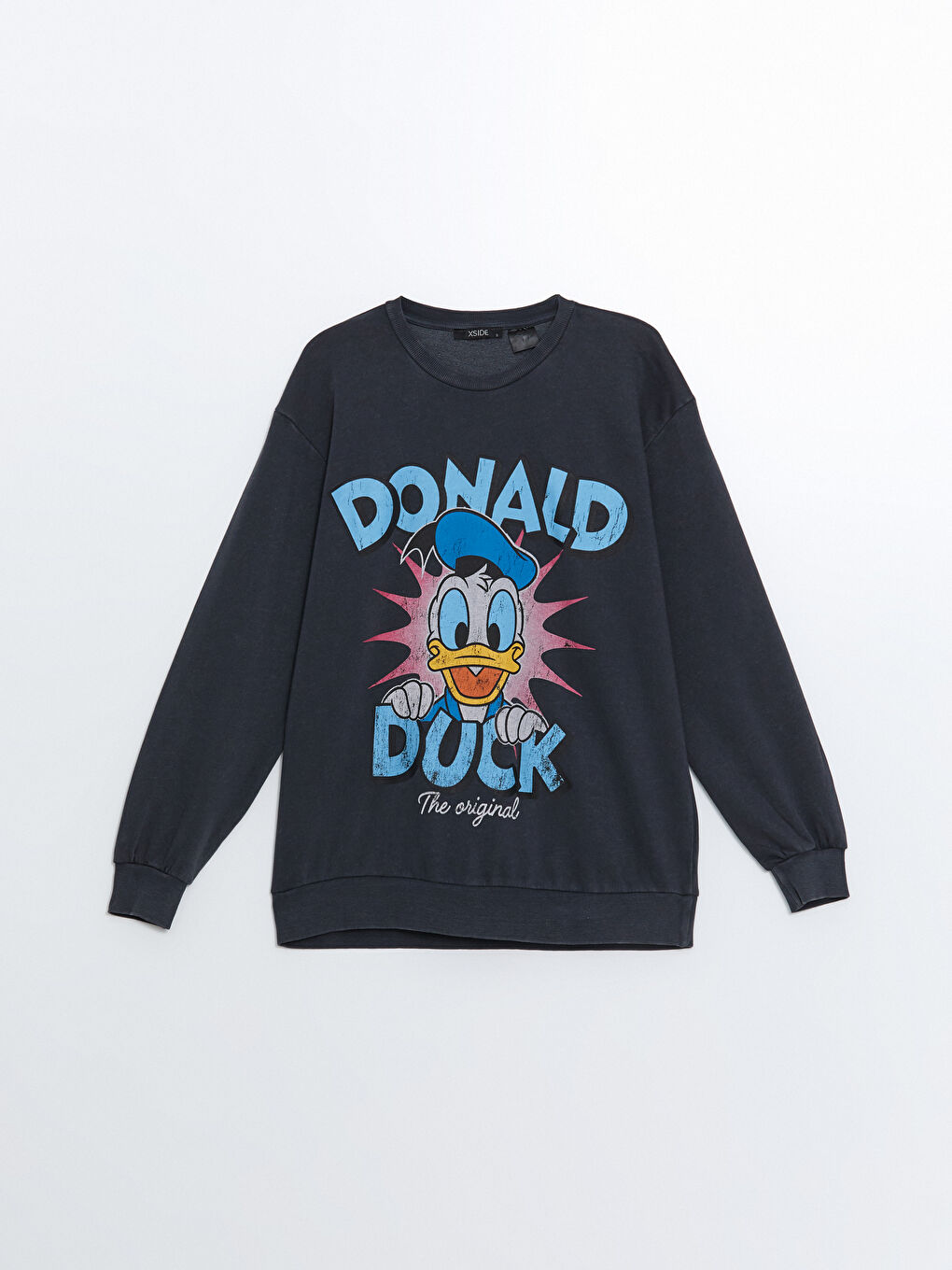 XSIDE Crew Neck Donald Duck Printed Oversize Women's Sweatshirt -W4BU04Z8-RFL