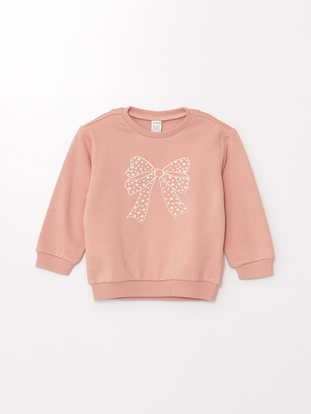 Crew Neck Long Sleeve Printed Girls' Sweatshirt and Tracksuit Bottom 2 Pack Set-1