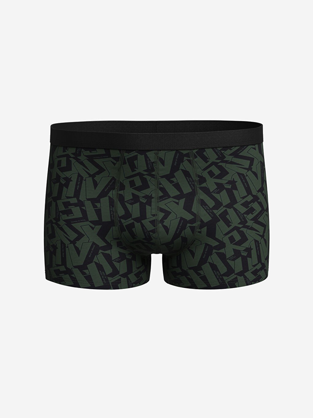 Yeşil Standart Kalıp Pamuklu Esnek Erkek Boxer