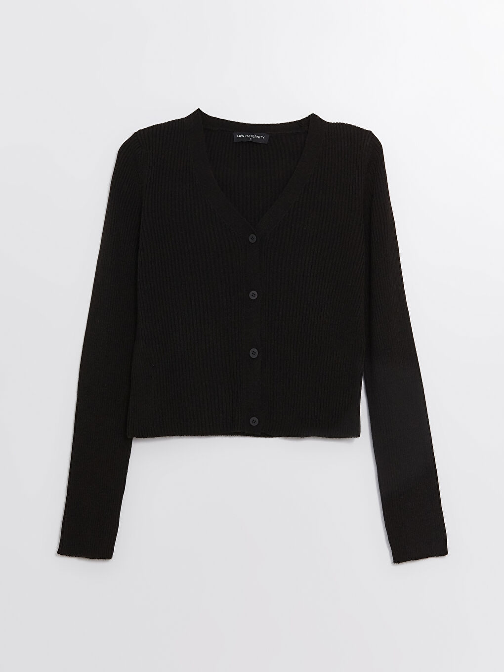 Siyah V Yaka Kadın Triko Hırka