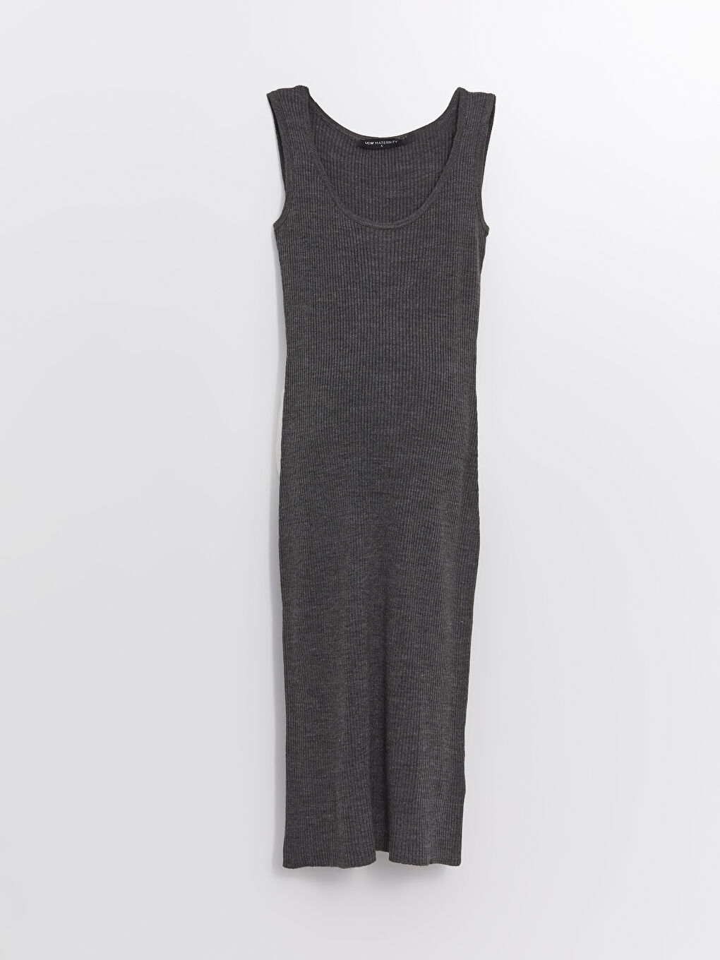 Antrasit U Yaka Triko Elbise