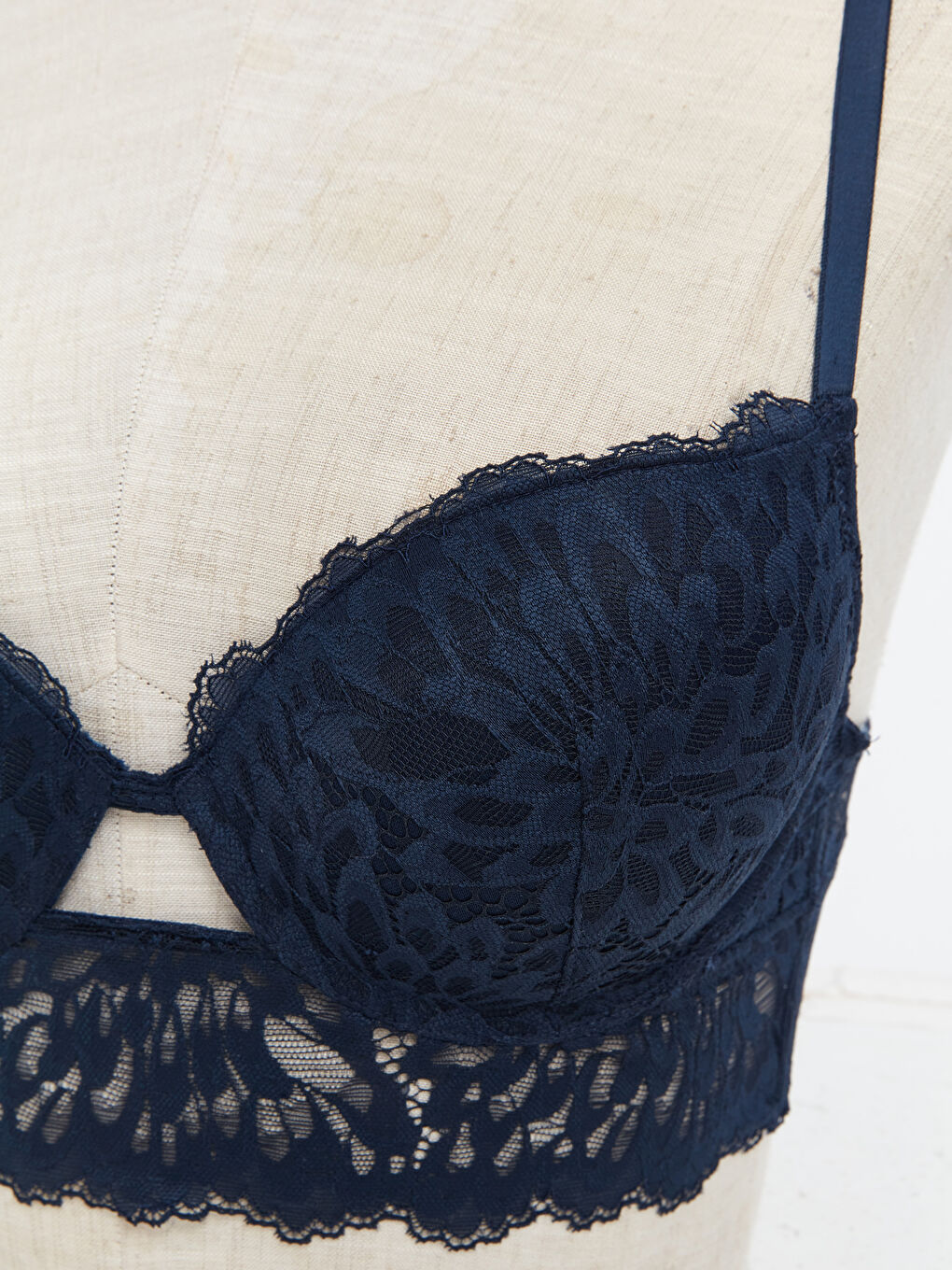 Žični postavljeni čipkani majica grudnjak-2