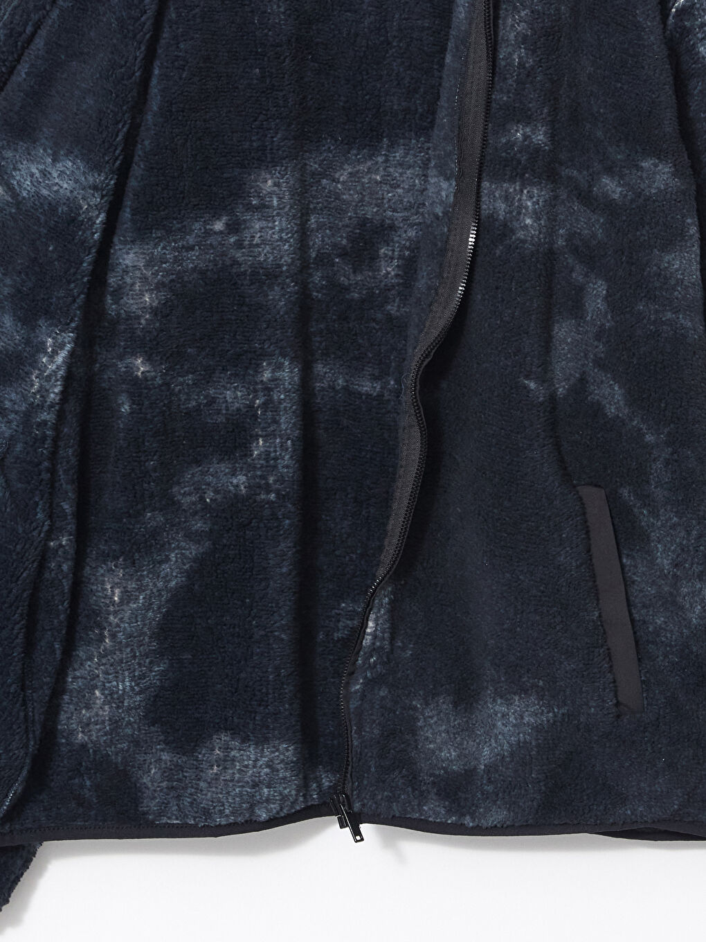 Antrasit Dik Yaka Uzun Kollu Pelüş Erkek Fermuarlı Sweatshirt-5