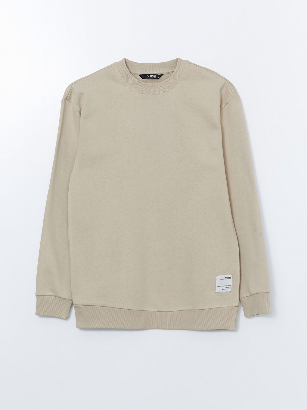 Свитшот Мужской Однотонный с Круглым Вырезом-4