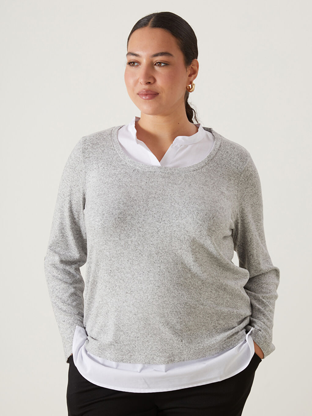 Notch Neck Women's Blouse-1