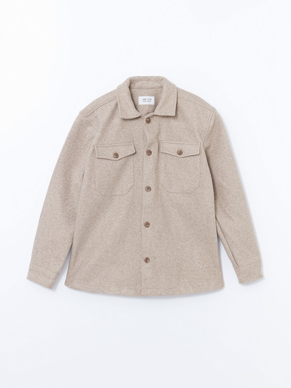 قميص جاكيت كم طويل بقصة عادية للرجال-4