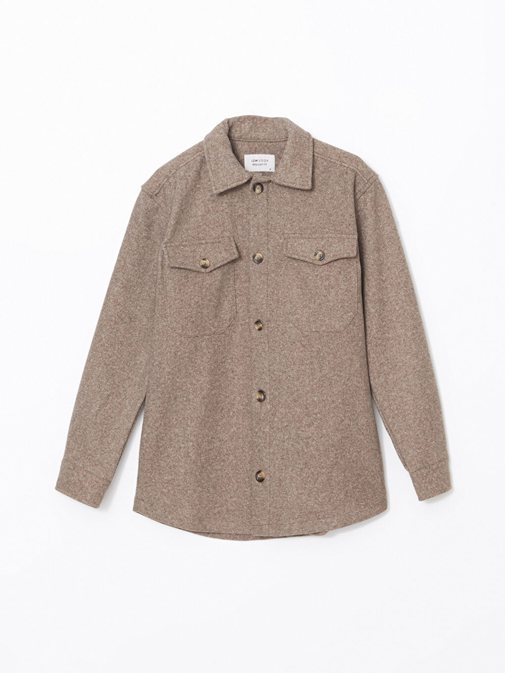 Regular Fit Long Sleeve Men's Shirt Jacket-4