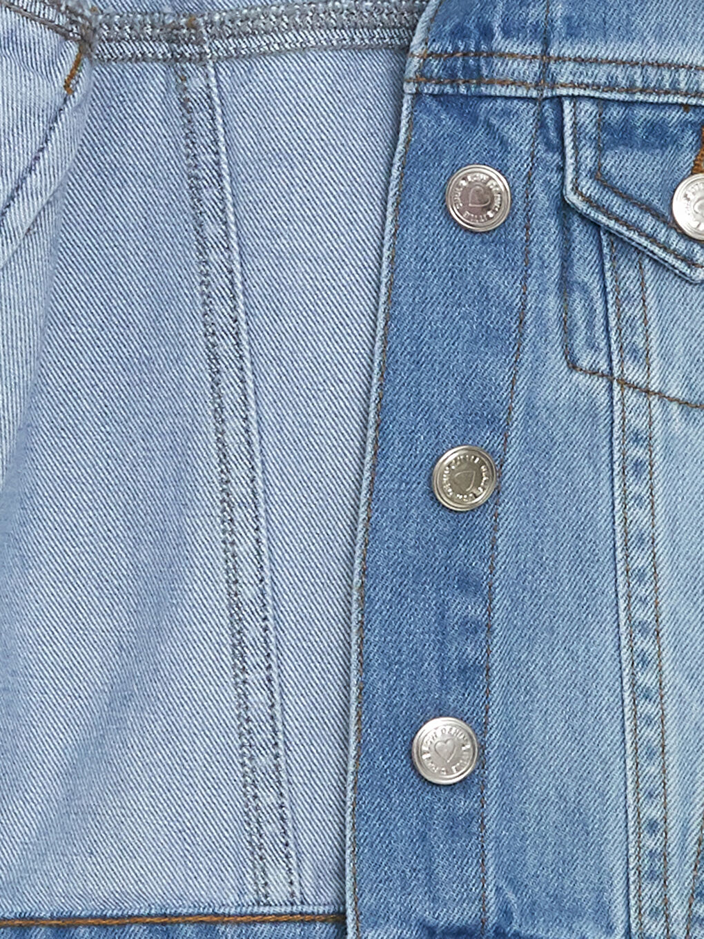 LCW Kids Collared Neck Basic Girls' Denim Jacket -W4BY17Z1-SHK