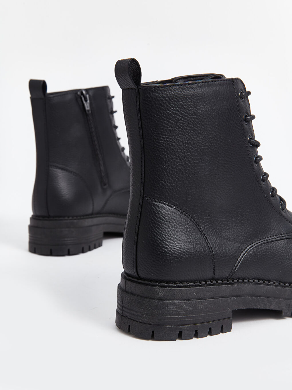 Women's Lace-Up and Zipper Boots -W4CA54Z8-HUC