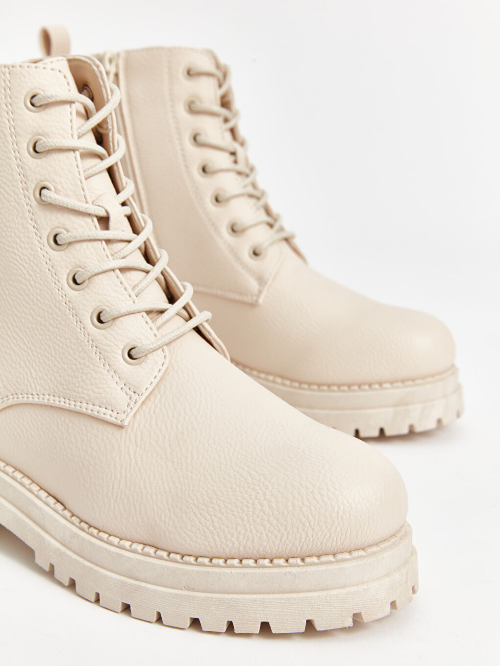 Women's Lace-Up and Zipper Boots -W4CA54Z8-R5B