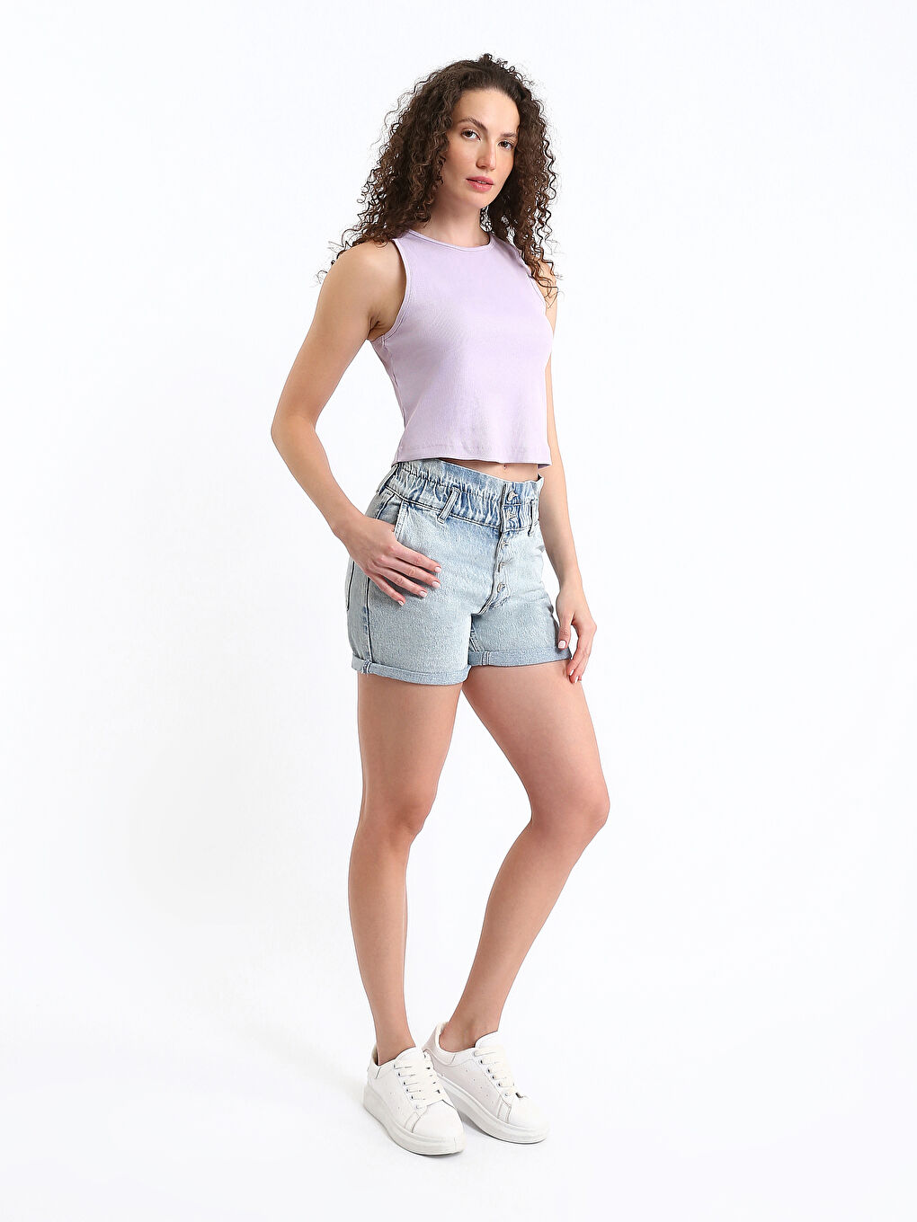 Crew Neck Women's Crop Top-1