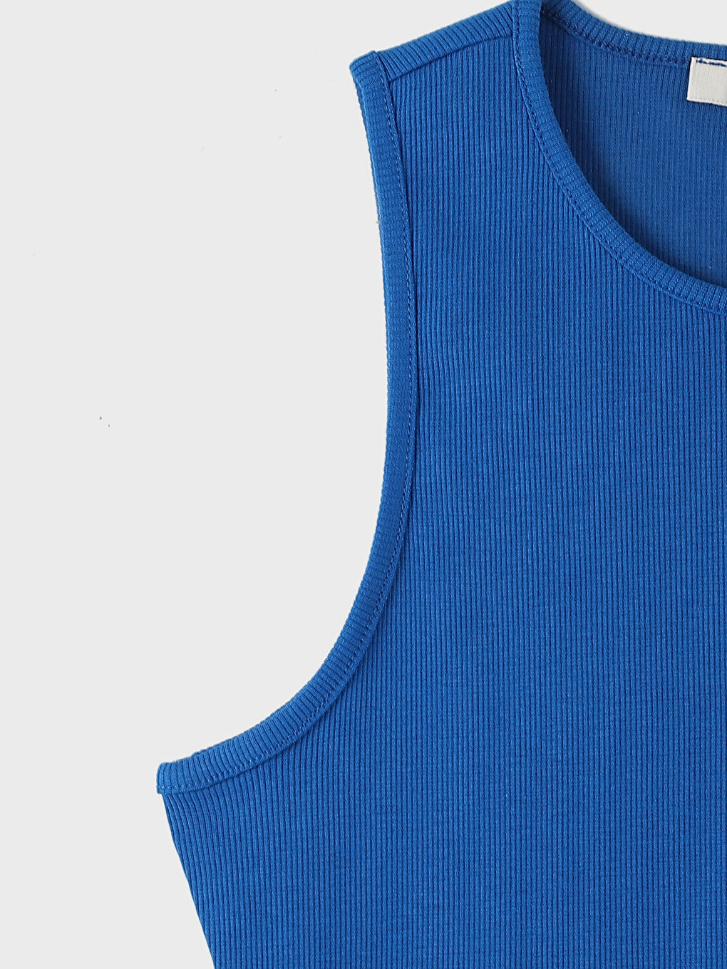 Crew Neck Textured Crop Women's Tank Top-2