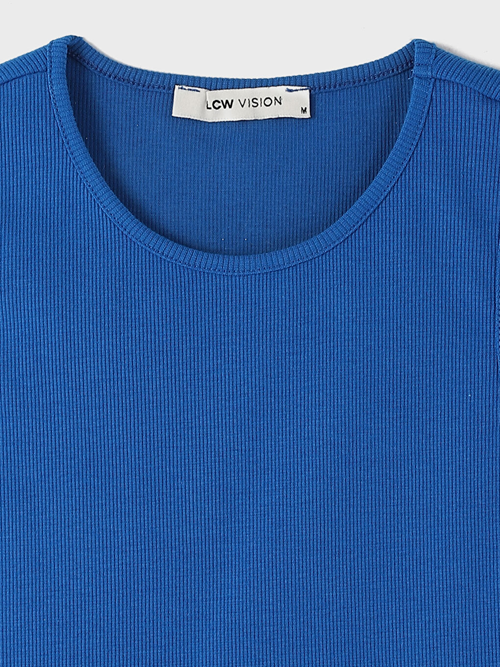 Crew Neck Textured Crop Women's Tank Top-3